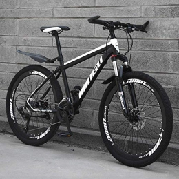 WYJBD Fahrräder WYJBD Mountain Bikes 24 / 26 Zoll Festrahmen Doppelscheibenbremssystem High-Carbon Stahl Speichen-Rad Fahrrad 21 / 24 / 27 / 30 Geschwindigkeit (Color : 1, Size : B30)