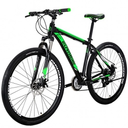  Mountainbike X9 Bike 29-Zoll-Räder, leicht, 21 Gänge, Mountainbikes, Fahrräder, starker Rahmen aus Aluminiumlegierung mit Scheibenbremse (grün)