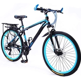 XBSXP Fahrräder XBSXP High Carbon Steel Mountainbike, 21 / 24 / 27 / 30 Optionales Fahrrad mit Variabler Geschwindigkeit, 24 / 26 Zoll stoßdämpfende Doppelbremsräder, Für Männer, Frauen, Erwachsene, Jugendliche