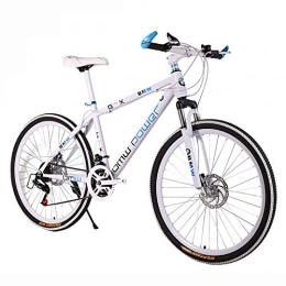 XUELIAIKEE Fahrräder XUELIAIKEE Mountainbike Für Erwachsene, 26-inch Räder Mountain Trail Bike, 10-sprach Zahnräder Kohlenstoffstahl Vollsperrung Rahmen Fahrräder Mit Zweischeibenbremsen-Weiß 26 Inch 21-Speed