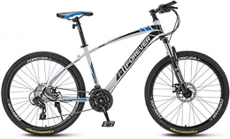 XXCZB Mountainbike XXCZB 24-Zoll-Mountainbikes für Erwachsene Offroad-Bikes Hochkohlenstoff-Stahlrahmen-Fahrrad Stoßdämpfende Vorderradgabel-Doppelscheibenbremse-weiß Blau_21 Geschwindigkeit