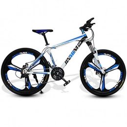 YCHBOS Fahrräder YCHBOS Mountainbike Fahrrad Herren 26 Zoll, 30 Geschwindigkeit Fahrrad MTB Kohlenstoffreicher Stahl, Erwachsene Fahrrad mit Abschließbarer VorderradaufhängungWhite Blue