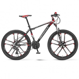 YXFYXF Mountainbike YXFYXF Dual Suspension Off-Road Mountainbike, Fahrrad, leichte Rennrad, 10 Messerscheiben, 30 Geschwindigkeit, effizienter Schock ABSO (Color : Red, Size : 26 inches)
