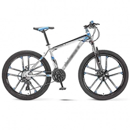 YXFYXF Fahrräder YXFYXF Dual Suspension Off-Road Mountainbike, Fahrrad, leichte Rennrad, 10 Messerscheiben, 30 Geschwindigkeit, effizienter Schock ABSO (Color : White, Size : 24 inches)