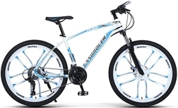 ZLYJ 26-Zoll Mountainbikes für Erwachsene, Hardtails Fahrräder mit Kohlenstoffstahlrahmen, Doppelscheibenbremse vorne A,26inch
