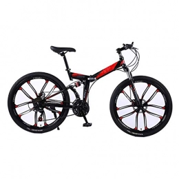 FDSH Fahrräder 21-Gang-Mountainbike, 24-Zoll-Faltrad, Fahrrad mit Rahmen und Scheibenbremsen sowie Stoßdämpfern aus Kohlenstoffstahl, Unisex-Fahrrad mit Variabler Geschwindigkeit