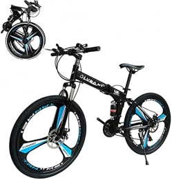 HJRBM Fahrräder 26 Zoll Fahrräder Faltrad Mountainbike Doppelscheibenbremse，Doppelstoßdämpfer，21 / 24 Geschwindigkeit，Leicht und langlebig für Männer Frauen Fahrrad 5-27，24 Geschwindigkeit jianyou (Color : 24 Speed)