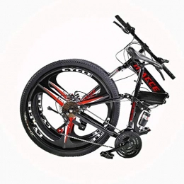 A/N Faltbares Mountainbike, 66 cm, Karbonstahl, Mountainbike, Shimanos21-Gang-Fahrrad, vollgefedert, MTB mit 3 Schneidrädern, Aluminium-Rennrad, Outdoor-Radfahren (66 Zoll, 21 Gänge) (schwarz)