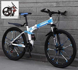 Ceiling Pendant Zusammenklappbare Mountainbike Adult-bcycles BMX 24 Zoll Folding Mountain Bikes, High Carbon Stahlrahmen Doppelstodmpfung Variable, All Terrain Schnell Faltbare Erwachsener Off-Road-Fahrrad (Color : D, Size : 27 Speed)