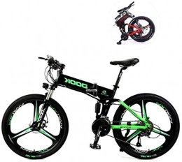 Ceiling Pendant Fahrräder Adult-bcycles BMX 26 Zoll Electric Mountain Bikes, 27 Geschwindigkeit Folding Mountain Elektro-Lithium-Batterie-Aluminiumlegierung Licht und bequem zu Antrieb (Color : Green)