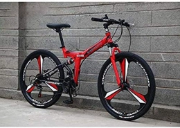 Ceiling Pendant Zusammenklappbare Mountainbike Adult-bcycles BMX Folding Mountain Bike for Erwachsene, High Carbon Stahlrahmen, Doppelscheibenbremse, Vollfederung for Mann-Frauen-Fahrrad (Color : B, Size : 26 inch 27 Speed)