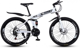 Aoyo Zusammenklappbare Mountainbike Adult Mountainbike, Leichte Aluminium-Fahrrad Fully Rahmen, Federgabel, Scheibenbremse,