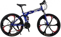 ANGEELEE Fahrräder ANGEELEE 26-Zoll-MTB-Fahrrad mit Variabler Geschwindigkeit faltbares Unisex-Pendlerfahrrad faltbares Mountainbike und Offroad-Fahrräder mit Variabler Geschwindigkeit für Männer und Frauen-Blau