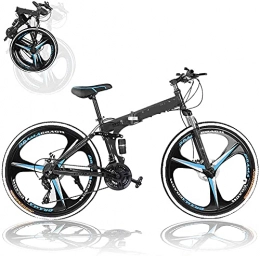 AONOKA Faltbares Mountainbike,Geschwindigkeit Vollgefedertes High-Carbon-Stahl-Mountainbike,Herren und Damen Outdoor-Übungsstraße Doppelscheibenbremsen rutschfeste Fahrräder