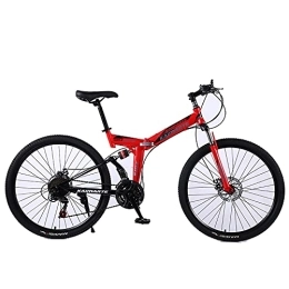 ASPZQ Fahrräder ASPZQ Dual-Scheibenbremse-Faltrad, Komfortables Mobiler Tragbares Kompaktes Leichte Faltende Mountainbike Erwachsene Student Lightweight Bike, C, 26 inch 24 Speed