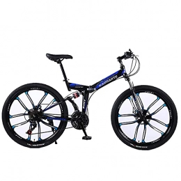 ASPZQ Fahrräder ASPZQ Faltendes Mountainbike, doppelte Scheibenbremsen, doppelte Stoßdämpfung, Mountainbike mit variablem Geschwindigkeit, EIN einräliges Fahrrad, A, 24 inch 27 Speed