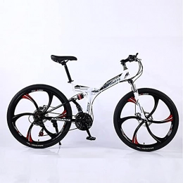 ASPZQ Fahrräder ASPZQ Faltendes Mountainbike, Dual-Scheibenbremse Komfortables Mobile Tragbare Kompakte Leichte Faltbare Faltfahrräder Erwachsener Student Leichte Bike, B, 26 inch 21 Speed