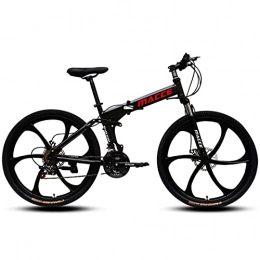 ASYKFJ Zusammenklappbare Mountainbike ASYKFJ Klappbarer Fahrradsitz für Mountainbikes, höhenverstellbar, 26 Zoll, 27 variable Geschwindigkeiten, geeignet für Körpergröße 160-185 cm (Farbe: Gelb)