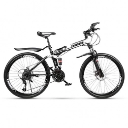 AUTOKS Mountainbike, 26-Zoll-Hardtail-Mountainbikes, Doppelscheibenbremse und Vorderradgabel 21/24/27 Speed ​​Folding Bicyc