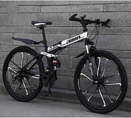 AYDQC Fahrräder AYDQC Mountainbike Faltfahrräder, 26inch 24-Gang-Doppelscheibenbremse Full Suspension Anti-Rutsch, Leichter Rahmen, Federgabel 7-10, W 2 fengong (Color : W 4)
