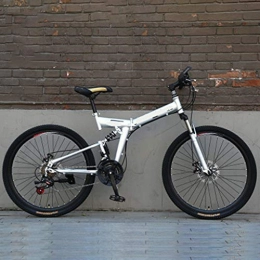 Feiteng Zusammenklappbare Mountainbike Berg Adult Sport Bike Aluminium Full Suspension, 24-26-Zoll-Räder 21 Geschwindigkeit Folding Zyklus mit Scheibenbremsen Mehreren Farben, 26 inch