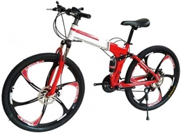 HongLianRiven Zusammenklappbare Mountainbike BMX Fahrrad, 26 Zoll 21 / 24 / 27 / 30 Geschwindigkeit Mountain Bikes, Hard Tail-Gebirgsfahrrad, Leicht Fahrrad mit verstellbarem Sitz, Doppelscheibenbremse 7-20 ( Color : Black red , Size : 21 Speed )