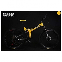 BXU-BG Fahrräder BXU-BG Outdoor-Sport 26" Fahrräder Full Suspension Mountainbike, 2130 Beschleunigt HighCarbon Stahlrahmen Stoßdämpfung (Color : Yellow, Size : 24 Speed)
