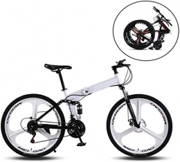 Ceiling Pendant Zusammenklappbare Mountainbike Ceiling Pendant Adult-bcycles BMX Mountain Bikes, Klapp High Carbon Stahlrahmen 26 Zoll mit Variabler Geschwindigkeit Doppelstodmpfung DREI Schneidrder Klapprad (Color : White, Size : 21 Speed)
