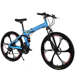 COUYY Zusammenklappbare Mountainbike COUYY 24 / 26 Zoll Variable Speed klapping Mountainbike Student Sport Fahrrad Schock Absorption Kind Bike Boys & mädchen doppelte disc, 21 Speed, 24 inches