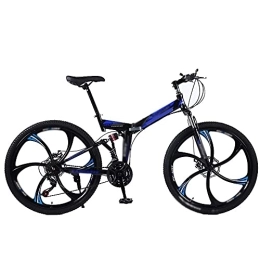 COUYY Zusammenklappbare Mountainbike COUYY Mountainbike-faltendes Fahrrad integriertes Rad Unisex-Suspension mit hoher Kohlenstoffstahl Doppelscheibenbremsschüler, 24inch21Speed