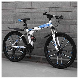 STRTG Zusammenklappbare Mountainbike Eicht und robust Faltbares Fahrrad, ultraleichte tragbare Falträder MTB, Unisex Fahrrad, 24 * 26Zoll 21 * 24 * 27 Geschwindigkeit faltbares Sport- / Mountainbike
