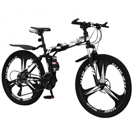 ererthome Mountainbike,Faltrder, 26-Zoll-Outroad-Bike mit 21-Gang-Doppelscheibenbremse, Radfahren fr Erwachsene im Freien, langlebiges Rennrad (Black)