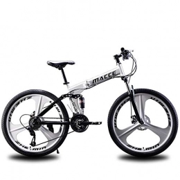 Evin Zusammenklappbare Mountainbike Evin Mountainbike-Doppelscheibenbremse Fully Doppelstoßdämpfung Folding High Carbon Stahlrahmen 21 / 24 / 27 Geschwindigkeit 24 / 26 Inches, 26 inches, 24 Speed