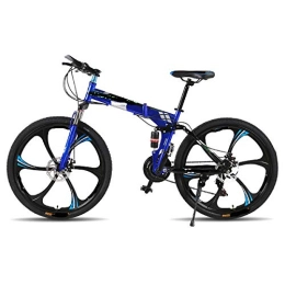 Liutao Zusammenklappbare Mountainbike Fahrrad Erwachsene dämpfung Mountainbike doppel disc Bremse EIN Rad Off-Road Geschwindigkeit Fahrrad klapp Mountainbike 26 * 17 (165-175cm) Multi