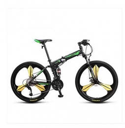 GHGJU Fahrräder Fahrradklappfahrrad for Erwachsene Geschwindigkeitsauto doppelte Stodmpfung weiches Heck Klapprad Mountainbike Geeignet for den tglichen Sport und Radfahren (Color : Green)