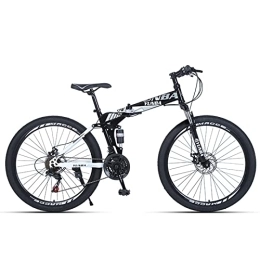 HTCAT Fahrräder Fahrräder, 24-27 Schaltrad mit Doppelscheibenbremse, Herren- und Damen-Faltrad mit hoher Tragfähigkeit, Stoßdämpfer, Klapp-Mountainbike for Dschungelpfade, Schnee, Strand. (Size : 24 inch 24 Speed)
