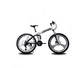 CNAJOI-TDFY Fahrräder Faltbares Mountainbike 24 / 26 Zoll, kohlenstoffreiches MTB-Fahrrad mit 3 Schneidrädern, leichtes 27-Gang-Hardtail-Mountainbike für den Offroad-Radaufhängung, verstellbarer Sitz, Scheibenbremse