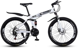FanYu Fahrräder FanYu Mountainbike für Erwachsene Leichte Aluminium Vollfederung Rahmen Federgabel Scheibenbremse Weiß B.