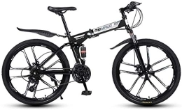 FanYu Fahrräder FanYu-Mountainbike für Erwachsene Leichtes Aluminium-Vollfederrahmen-Federgabel-Scheibenbremse Schwarz E.