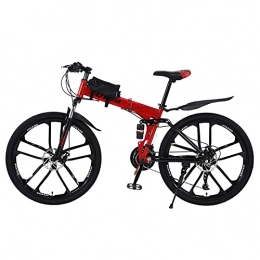 ZWHDS Zusammenklappbare Mountainbike Fit 26 Zoll Mountainbike Stahl mit hohem Kohlenstoffgehalt 26 Zoll Fahrrad Herren Herrenrad Vollgefedert Rahmen mit Fahrradtasche