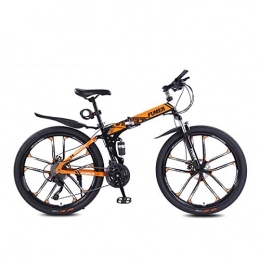 LYRWISHPB Fahrräder Folding Fahrrad, Studenten Erwachsener Männer Frauen Mountainbike Off-Road Bike Geschwindigkeit □□ Bike Pendler Freizeit Sport Rennrad 24 Geschwindigkeits-24 / 26 Zoll ( Color : Orange , Size : 24inch )