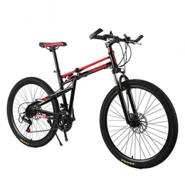FXMJ Fahrräder FXMJ 26 Zoll Mountainbike Outdoor 21-Gang Fahrrad MTB Bikes mit Vollfederung, Aluminiumrahmen mit Doppelscheibenbremse, Rot