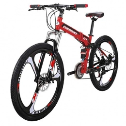 GAODI Faltrad G4 21-Gang Mountainbike 26 Zoll 3-Speichen-Räder Fahrrad Folding Mountainbike RED