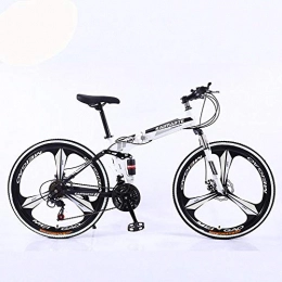 GUO Fahrräder GUO 26-Zoll faltbares Mountainbike Herren- und Damen-Mountainbike mit Vollgeschwindigkeitsfederung 21-Gang-Sportrad mit Scheibenbremse-A2_3 Messerräder