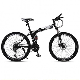 GXQZCL-1 Zusammenklappbare Mountainbike GXQZCL-1 Mountainbike, Fahrrder, 26inch Mountainbike, Folding Hardtail Bergfahrrder, Stahl-Rahmen, Doppelaufhebung und Doppelscheibenbremse MTB Bike (Color : White, Size : 27-Speed)