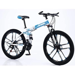 HAOANGZHE Fahrräder HAOANGZHE Mountainbike 26 Zoll, 21-30 Geschwindigkeit, Doppelstoßdämpfer integriertes Rad klappbares Mountainbike-Fahrrad