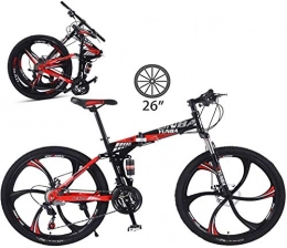 Herren Fahrräder Trekkingrad Cross Trekkingfahrräder Unisex Folding Outdoor 6 Cutter Bike Vollgefedert MTB Bike Doppelscheibenbremsräder 26In-24Geschwindigkeit_26 Zoll