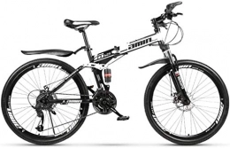HongLianRiven Fahrräder HongLianRiven BMX 26 Zoll Boy Mountainbike, 30 Geschwindigkeit Speichen-Rad Folding Carbon Steel Fahrrder, Double Shock Variable Speed Fahrrad, Unisex 7-20 (Color : White, Size : 26in (24 Speed))