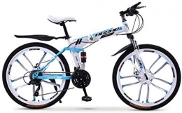HongLianRiven Fahrräder HongLianRiven BMX Mountainbike Faltrder, 21-Gang-Doppelscheibenbremse Fully Anti-Rutsch, Off-Road Variable Speed Rennrad for Mnner und Frauen 7-14 (Color : B3, Size : 24 inch)