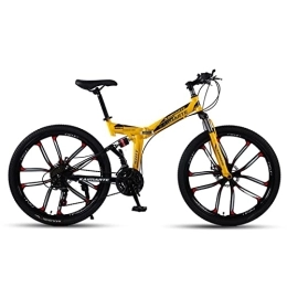 HTCAT Fahrräder HTCAT Fahrrad, Mountainbike for Erwachsene, weicher Heckrahmen, Rad mit zehn Messern, 24-26 Geschwindigkeitsoptionen, Dschungelpfade, verschneite Strände. (Color : Yellow, Size : 26 inch 27 Speed)